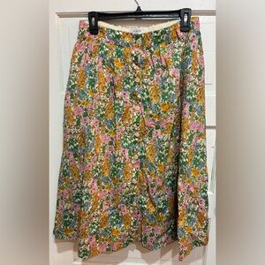 J. Crew Liberty fabric skirt